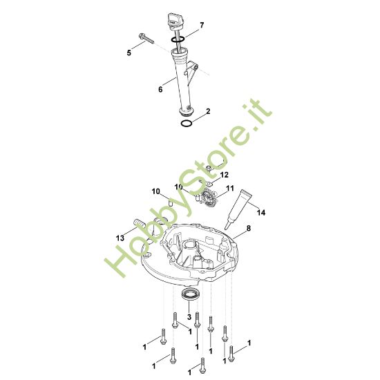 Picture of K - Sistema di lubrificazione, coppa dell'olio XT-800 (XT800-2052)